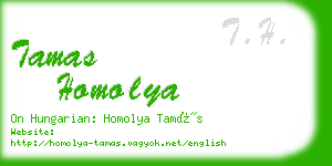 tamas homolya business card